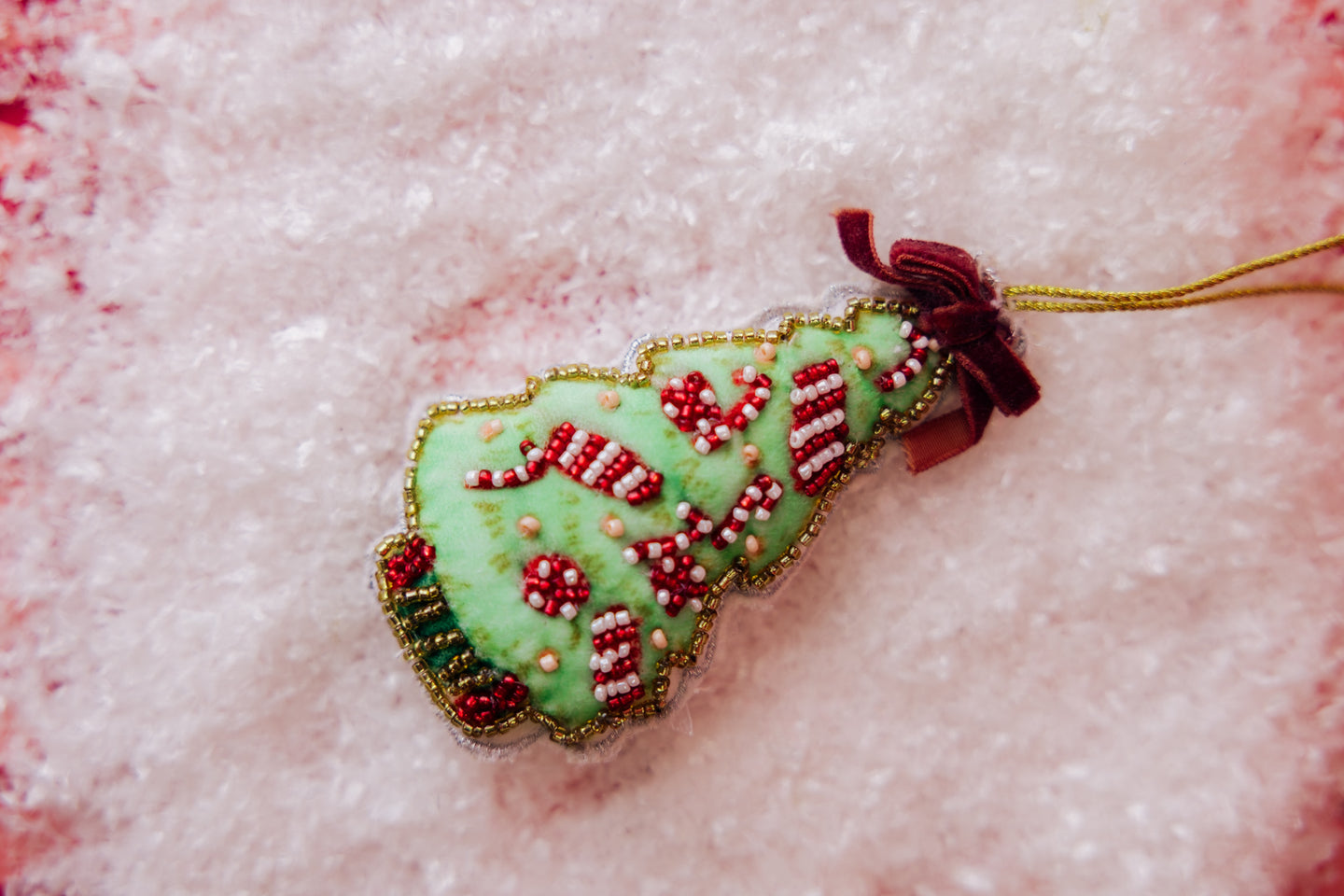 Beaded Christmas Tree Ornament